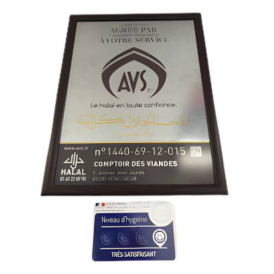 Certifications AVS et Hygiène - Comptoir des Viandes